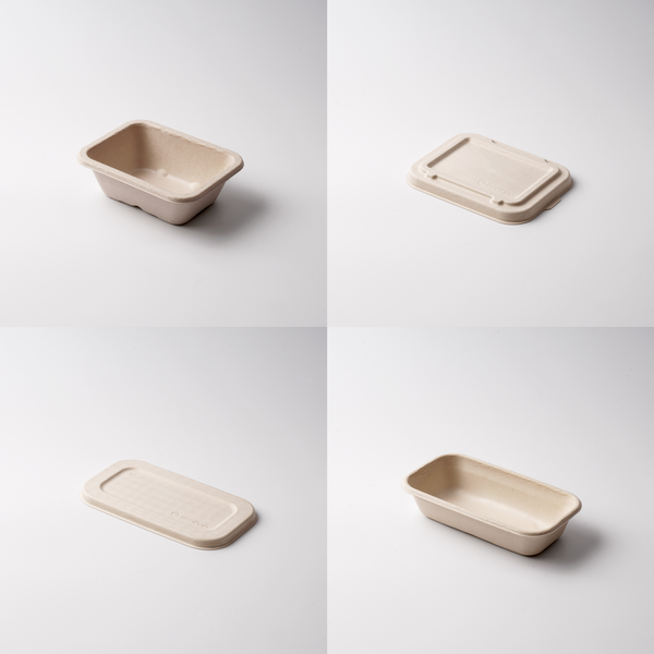 お試し2種セット】生分解性デリトレイ2種(ロング・長方形)＋2種対応