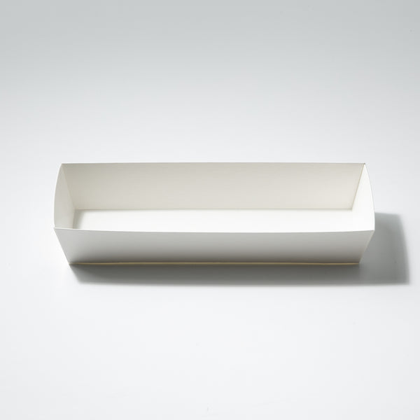 TAKE PACK】クラフトトレイ ロータイプ ロング ホワイト