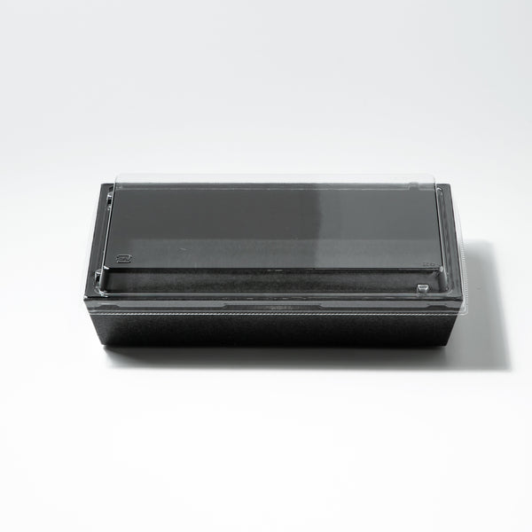 【限定品】リッドトレー　ハーフユニット　ブラック　4個セット TAKE PACK】クラフトトレイ ロータイプ長方形 L ブラック